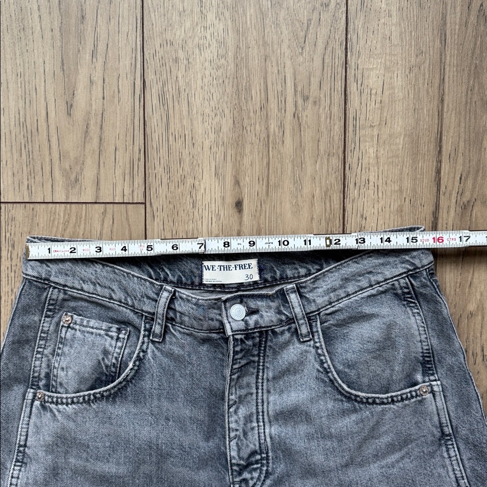 We The Free Wide Leg Relaxed Fit Gray Jeans Women’s Size 30 - Picture 6 of 14